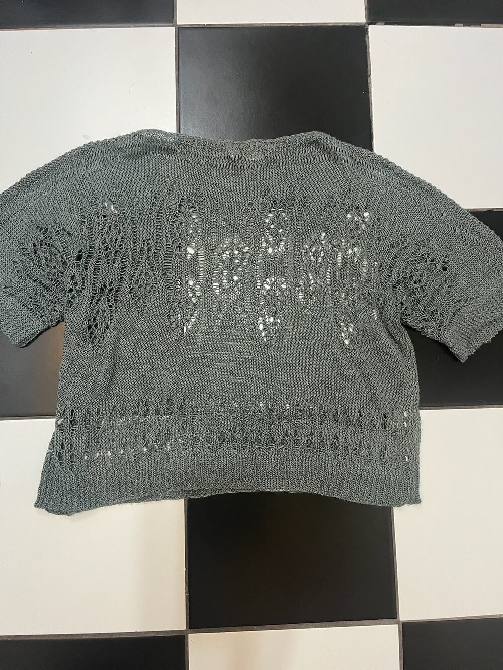 Women's size L green MOTH mesh knit top